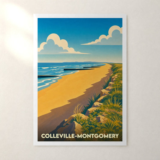 Affiche Colleville-Montgomery – sans cadre, accrochée au mur