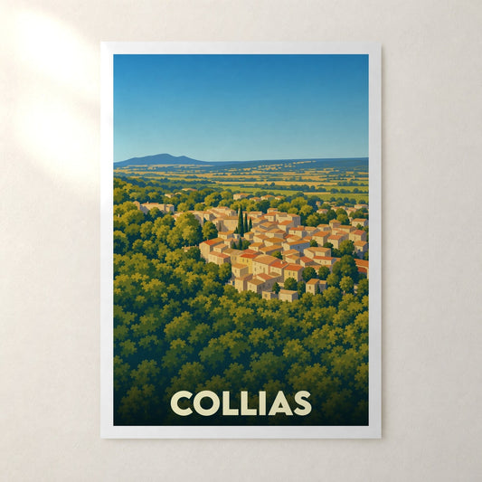 Affiche Collias – sans cadre, accrochée au mur