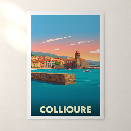 Affiche Collioure – sans cadre, accrochée au mur