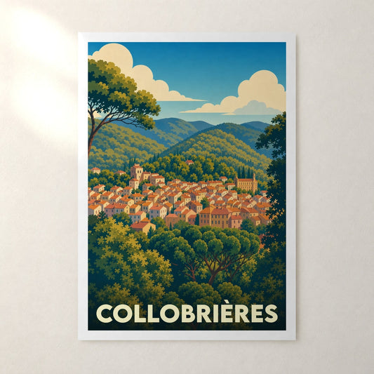 Affiche Collobrières – sans cadre, accrochée au mur
