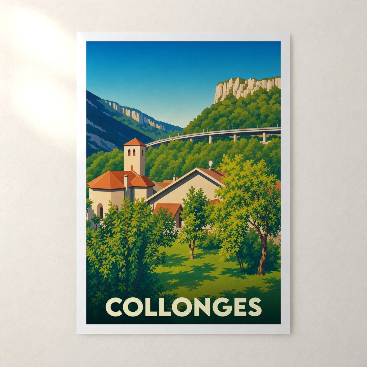 Affiche Collonges – sans cadre, accrochée au mur