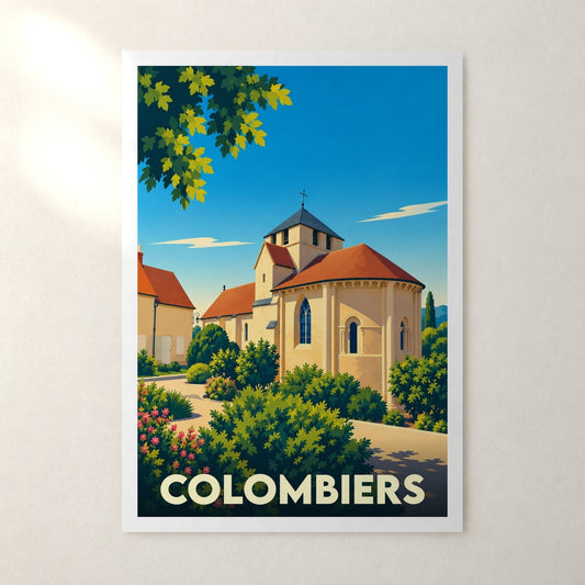 Affiche Colombiers (Vienne) – sans cadre, accrochée au mur