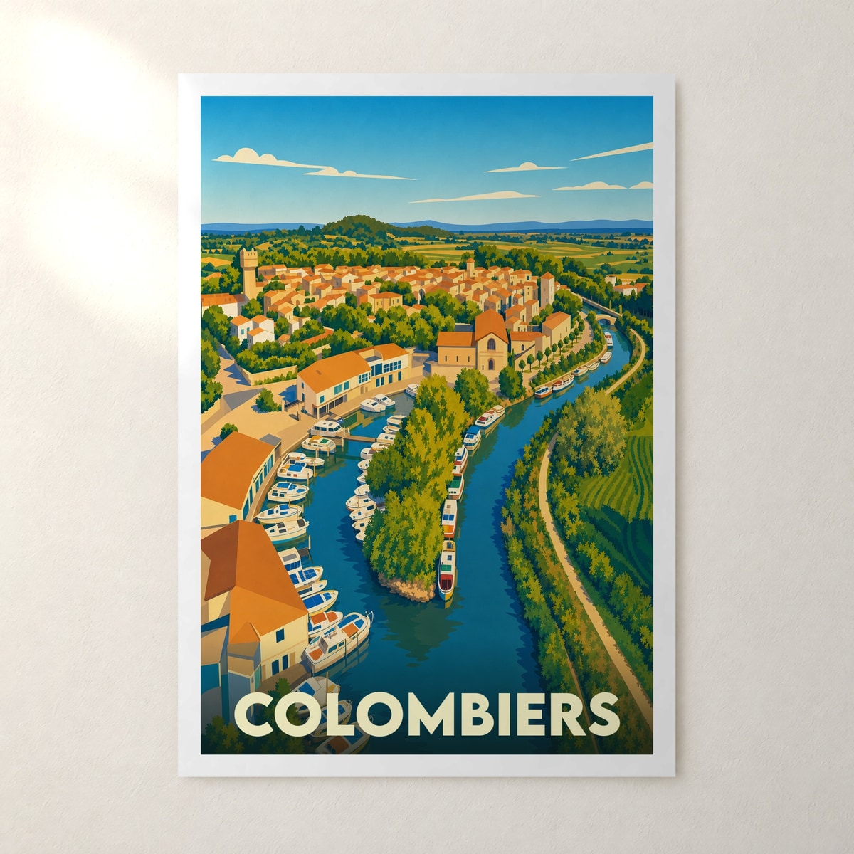Affiche Colombiers – sans cadre, accrochée au mur