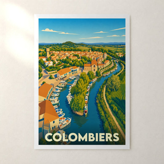 Affiche Colombiers – sans cadre, accrochée au mur