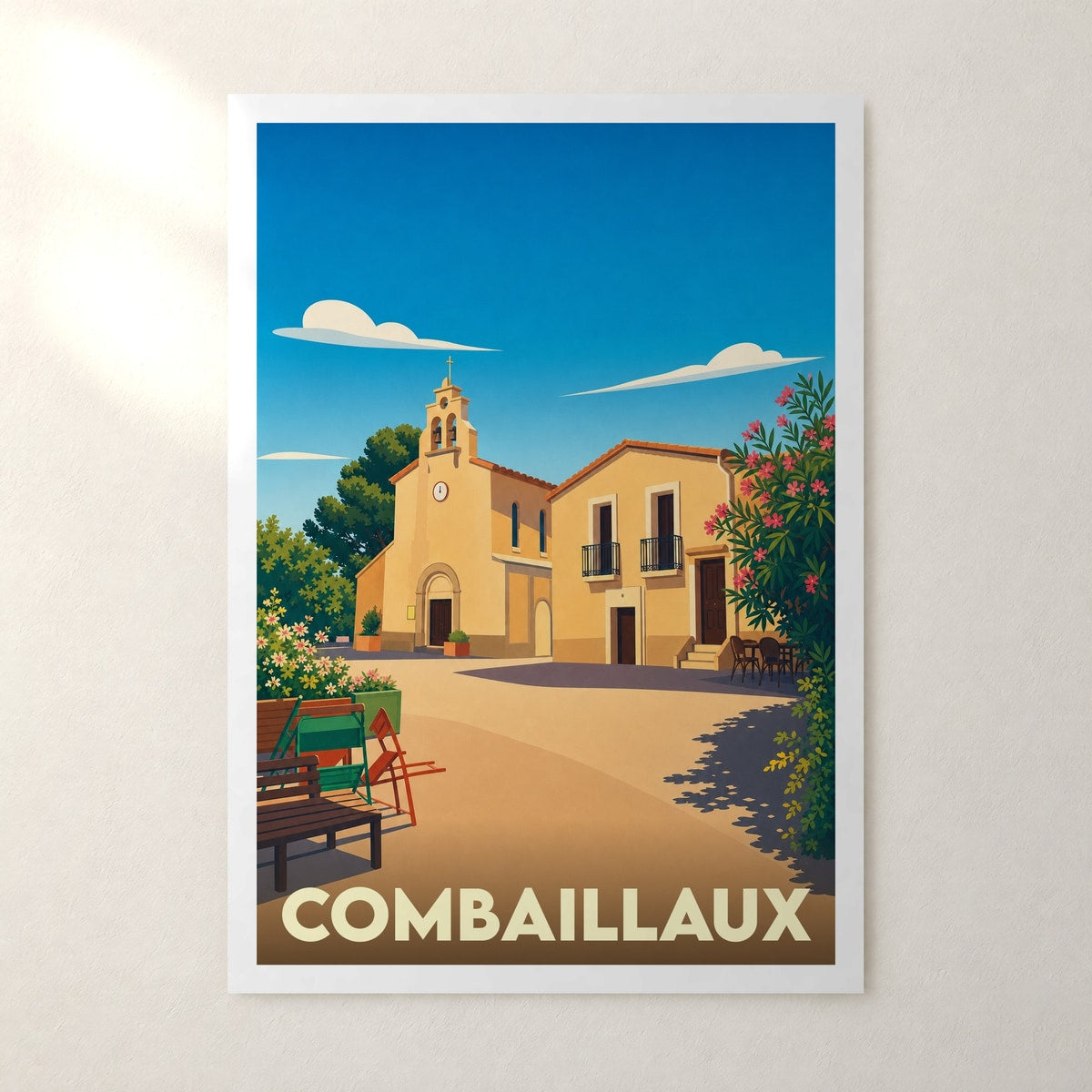 Affiche Combaillaux – sans cadre, accrochée au mur