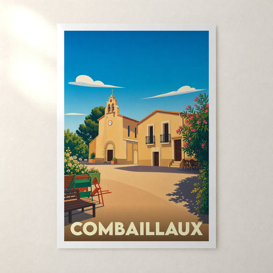 Affiche Combaillaux – sans cadre, accrochée au mur