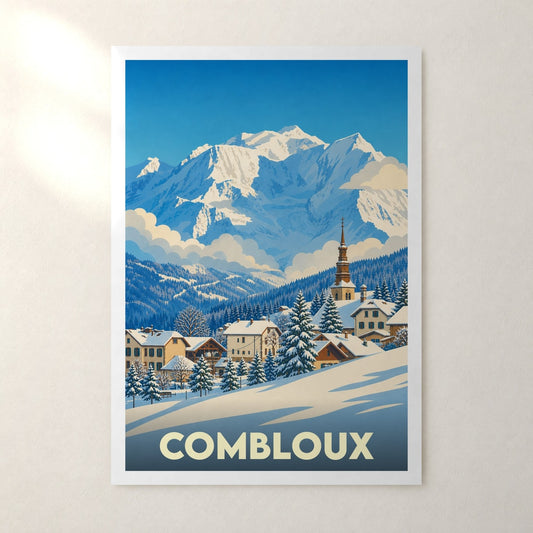 Affiche Combloux – sans cadre, accrochée au mur