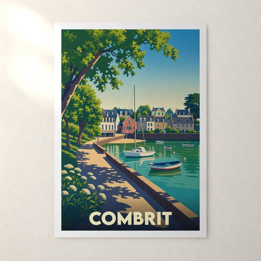 Affiche Combrit – sans cadre, accrochée au mur