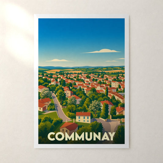 Affiche Communay – sans cadre, accrochée au mur