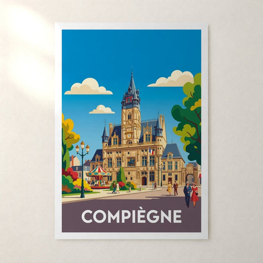 Affiche Compiègne – sans cadre, accrochée au mur
