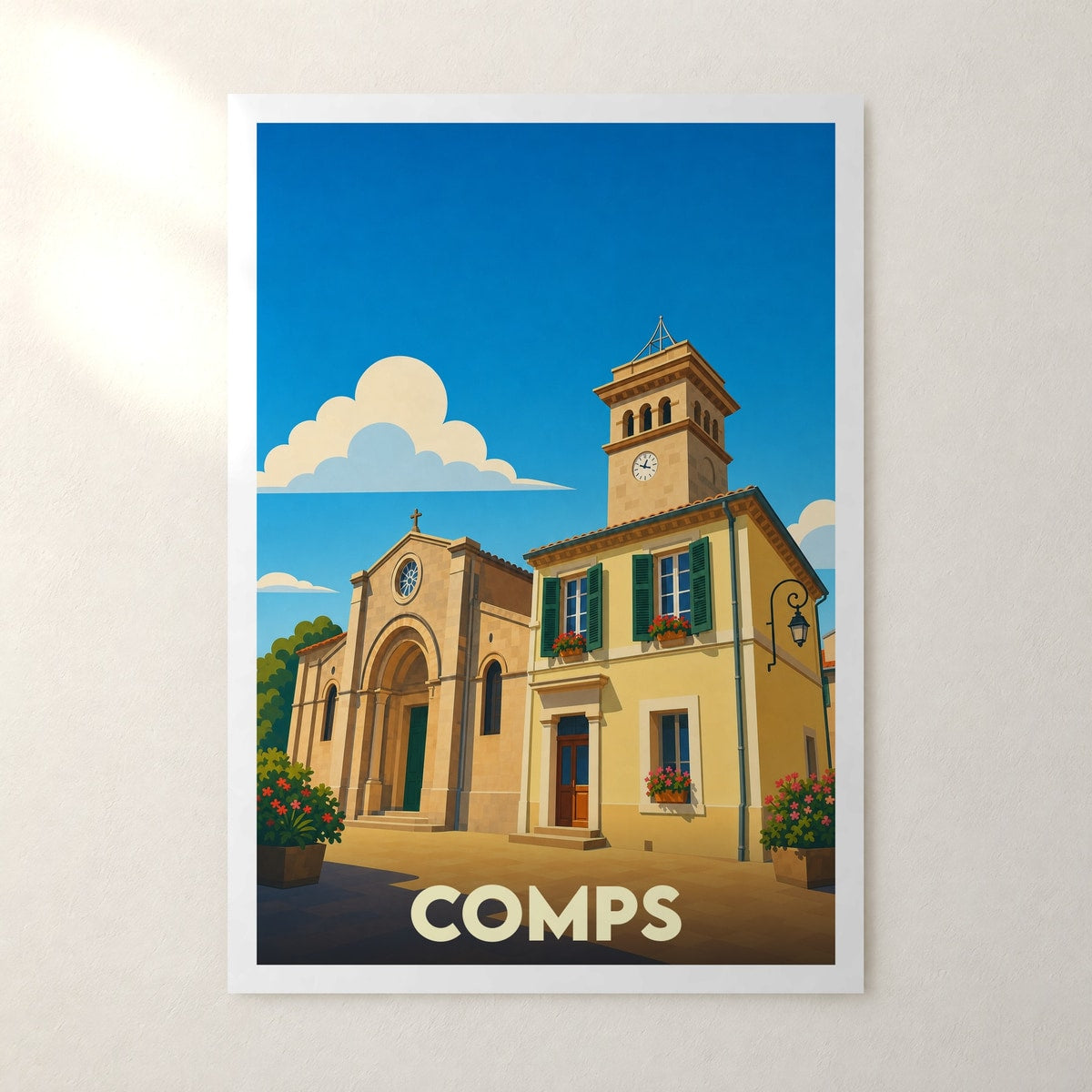 Affiche Comps – sans cadre, accrochée au mur