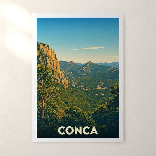 Affiche Conca – sans cadre, accrochée au mur