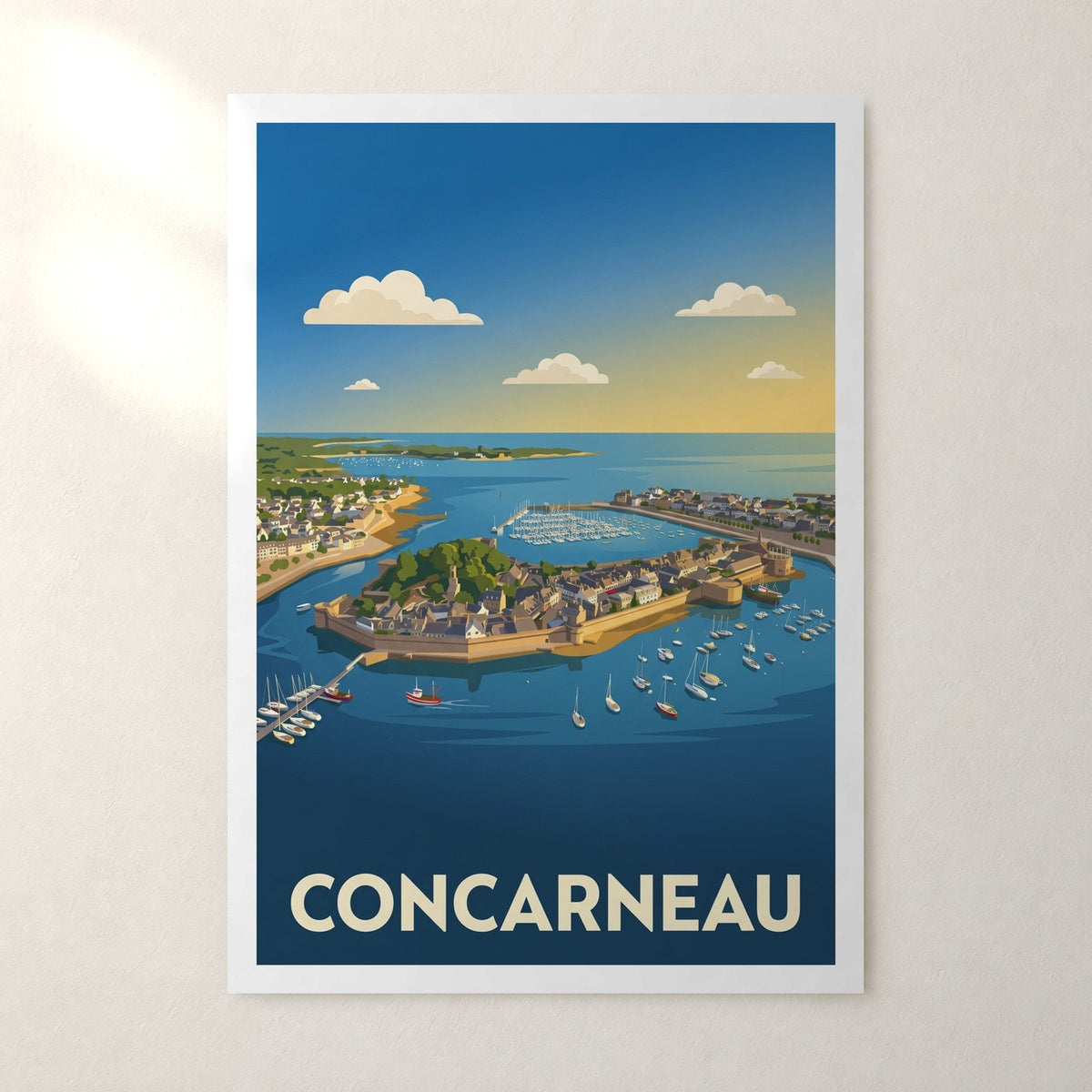 Affiche Concarneau – sans cadre, accrochée au mur