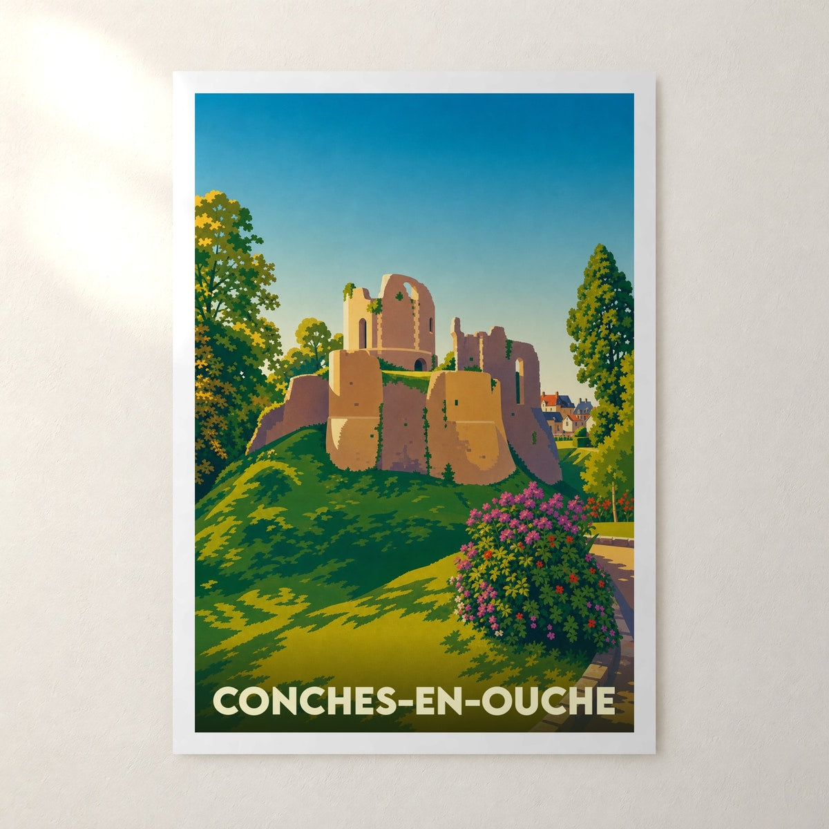 Affiche Conches-en-Ouche – sans cadre, accrochée au mur