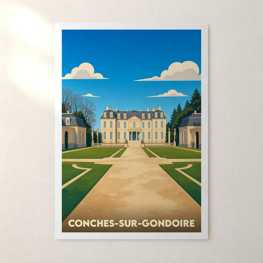 Affiche Conches-sur-Gondoire – sans cadre, accrochée au mur