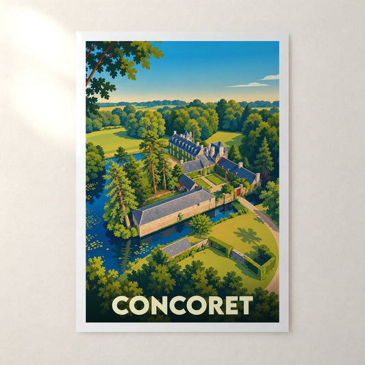 Affiche Concoret – sans cadre, accrochée au mur