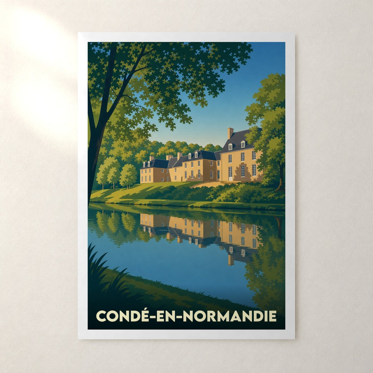 Affiche Condé-en-Normandie – sans cadre, accrochée au mur