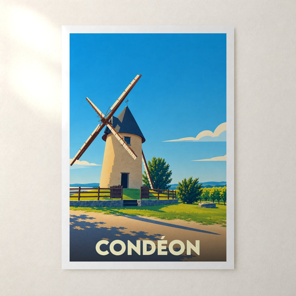 Affiche Condéon – sans cadre, accrochée au mur