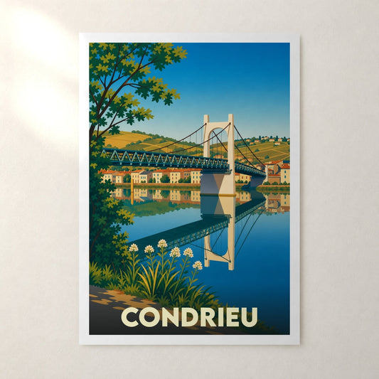 Affiche Condrieu – sans cadre, accrochée au mur