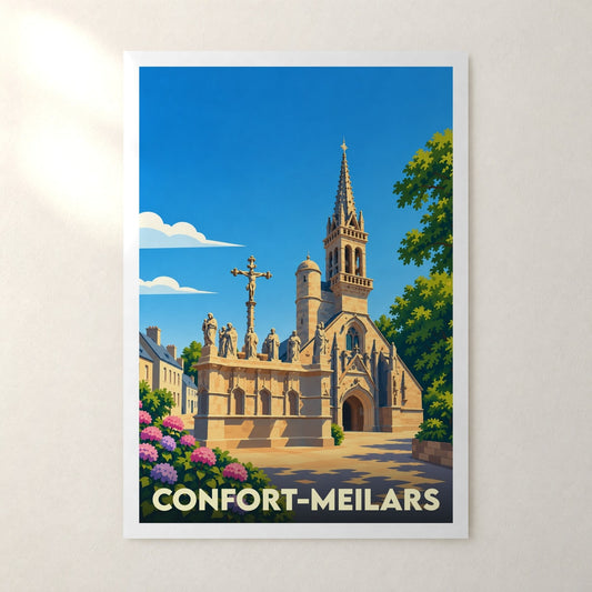 Affiche Confort-Meilars – sans cadre, accrochée au mur
