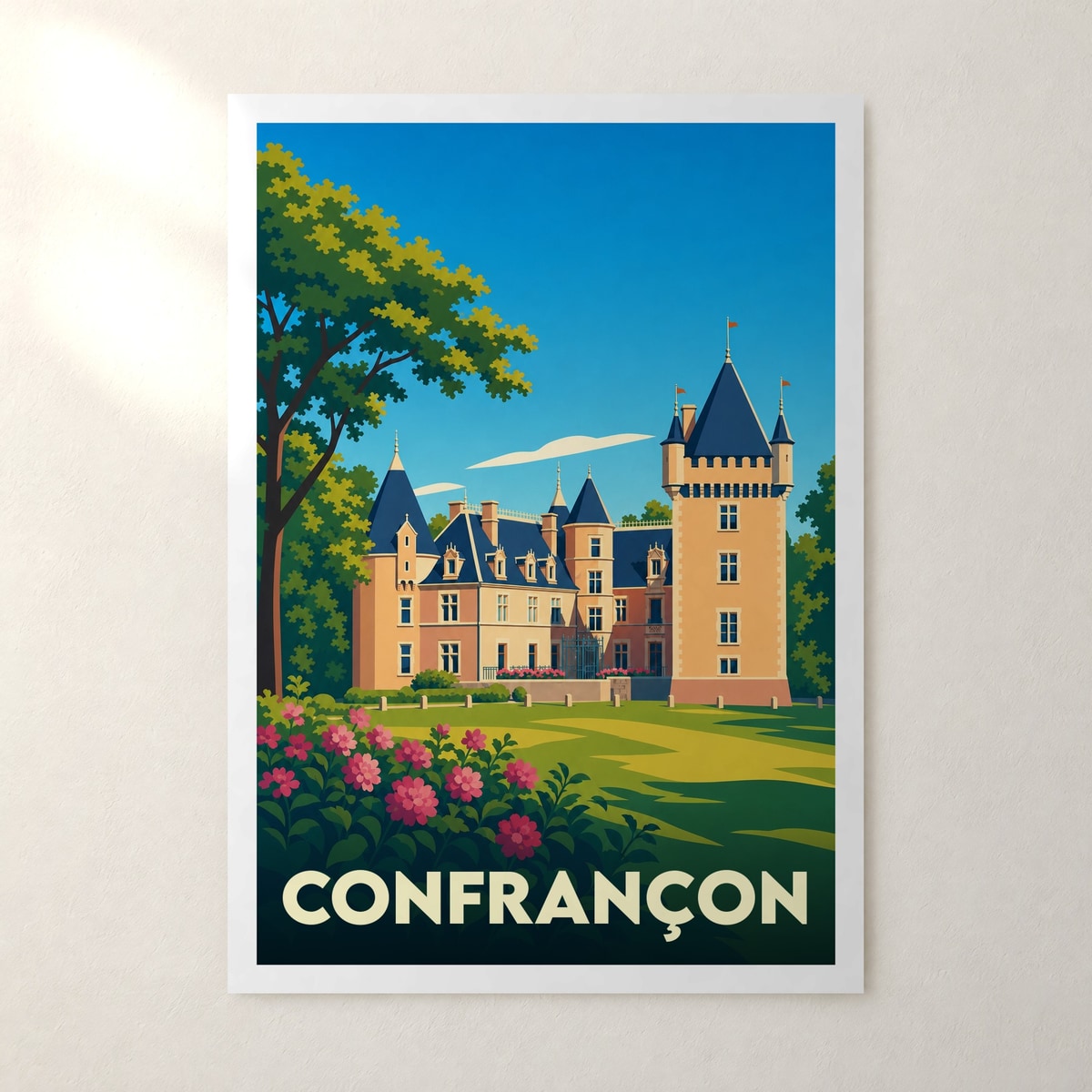 Affiche Confrançon – sans cadre, accrochée au mur
