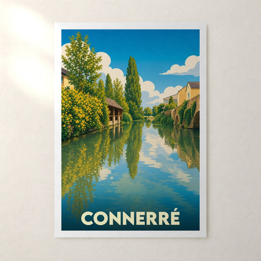 Affiche Connerré – sans cadre, accrochée au mur