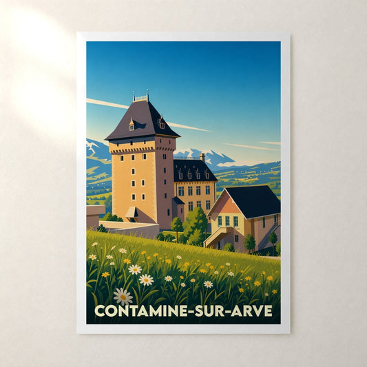 Affiche Contamine-sur-Arve – sans cadre, accrochée au mur