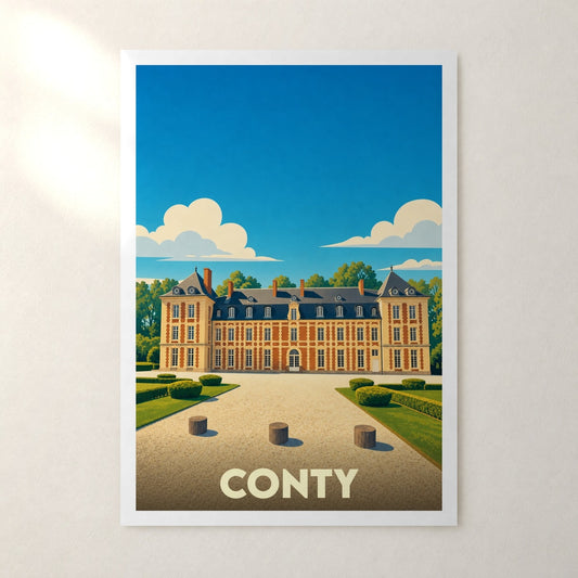 Affiche Conty – sans cadre, accrochée au mur