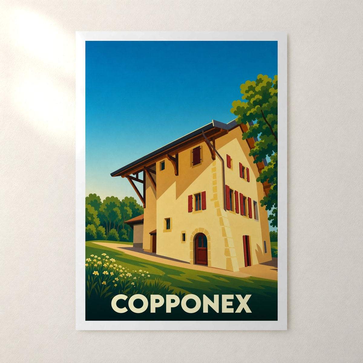 Affiche Copponex – sans cadre, accrochée au mur