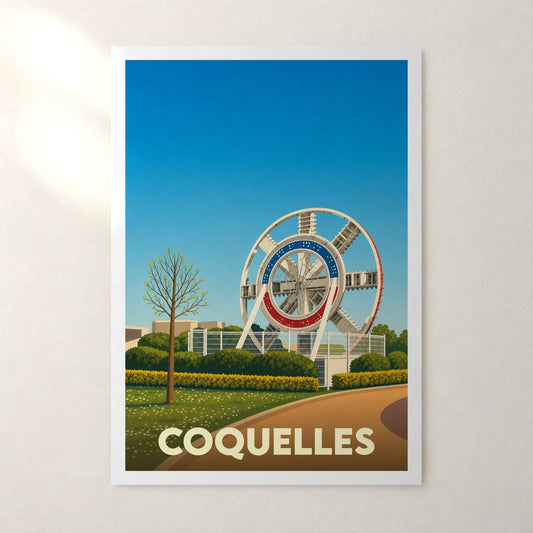 Affiche Coquelles – sans cadre, accrochée au mur