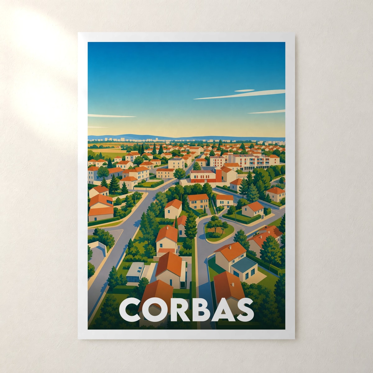 Affiche Corbas – sans cadre, accrochée au mur