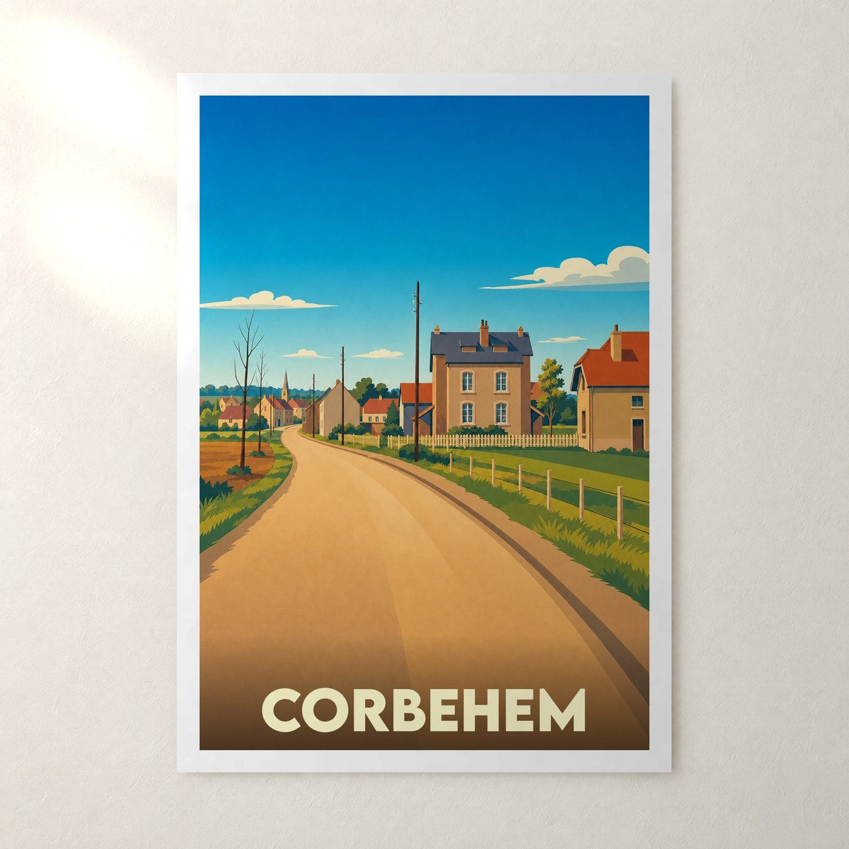 Affiche Corbehem – sans cadre, accrochée au mur