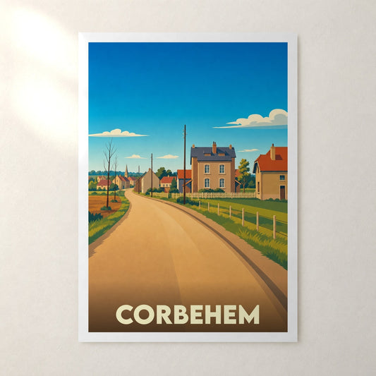 Affiche Corbehem – sans cadre, accrochée au mur