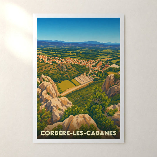 Affiche Corbère-les-Cabanes – sans cadre, accrochée au mur
