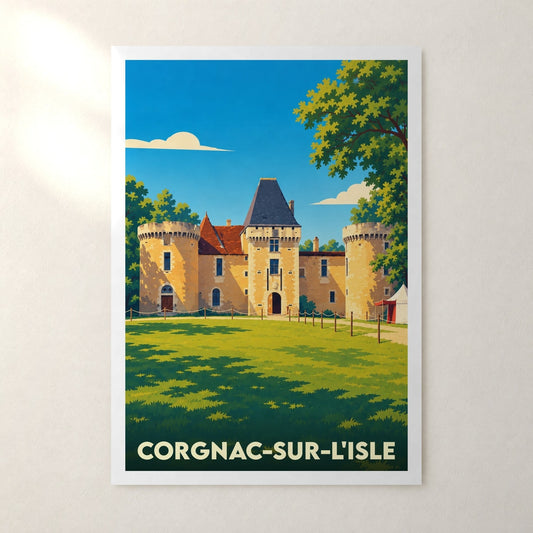 Affiche Corgnac-sur-l'Isle – sans cadre, accrochée au mur