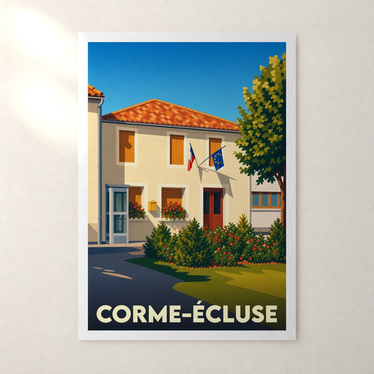 Affiche Corme-Écluse – sans cadre, accrochée au mur