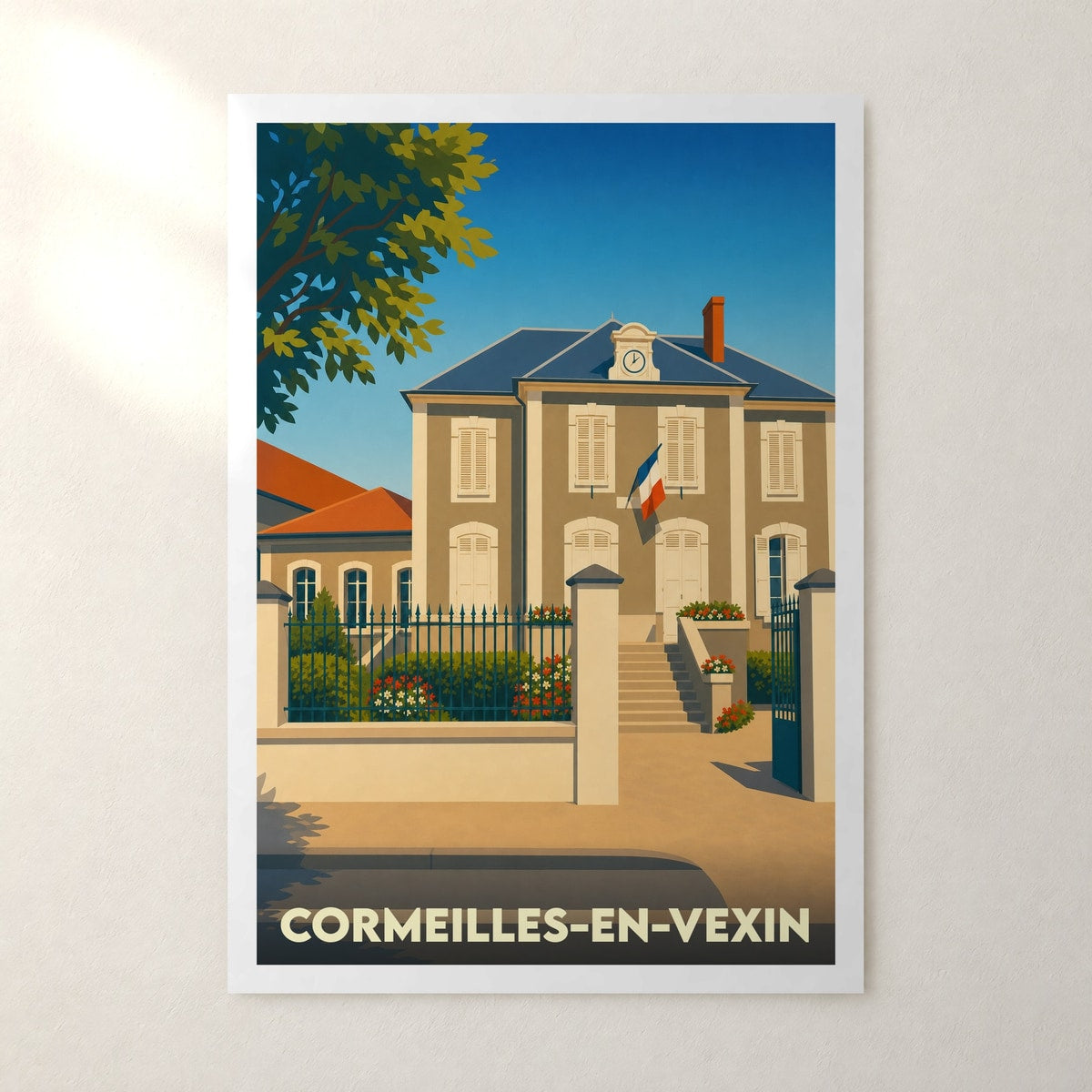 Affiche Cormeilles-en-Vexin – sans cadre, accrochée au mur