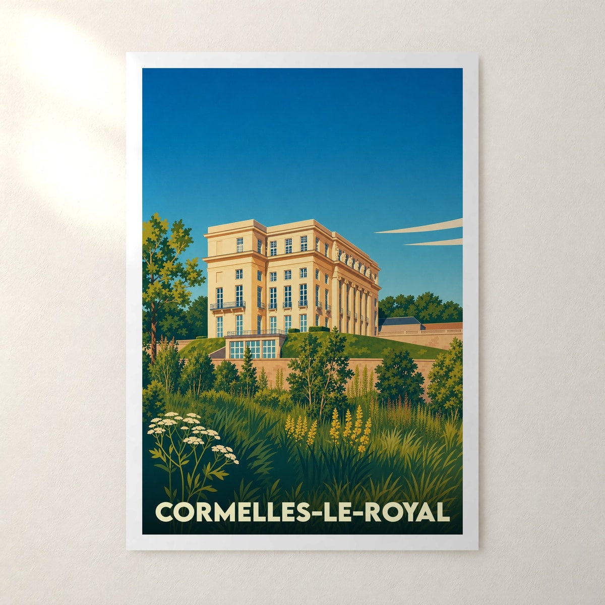 Affiche Cormelles-le-Royal – sans cadre, accrochée au mur