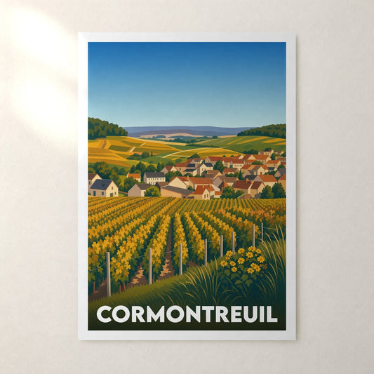 Affiche Cormontreuil – sans cadre, accrochée au mur