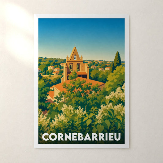 Affiche Cornebarrieu – sans cadre, accrochée au mur