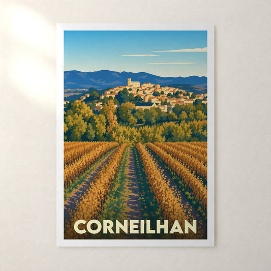Affiche Corneilhan – sans cadre, accrochée au mur