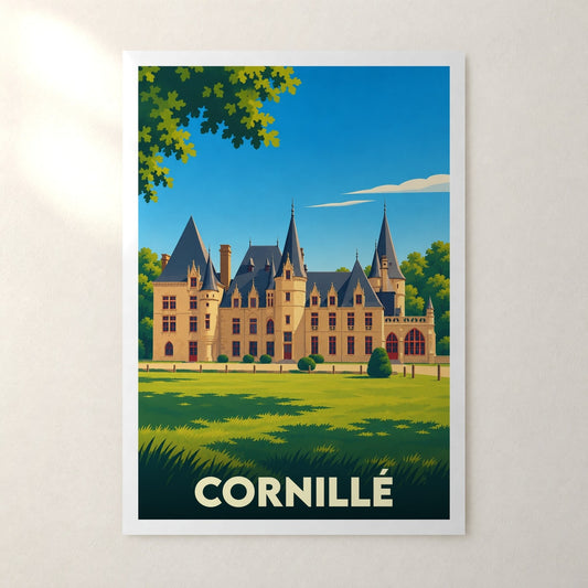 Affiche Cornillé (Ille-et-Vilaine) – sans cadre, accrochée au mur