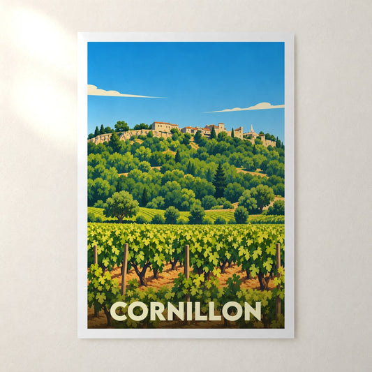 Affiche Cornillon – sans cadre, accrochée au mur