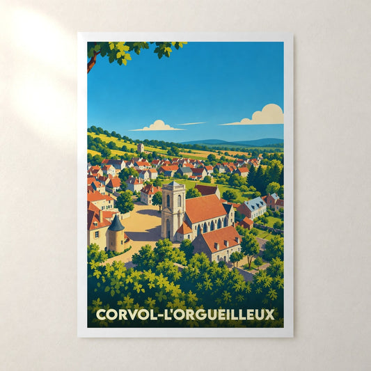 Affiche Corvol-l'Orgueilleux – sans cadre, accrochée au mur