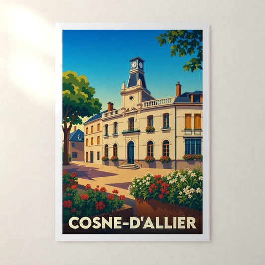 Affiche Cosne-d'Allier – sans cadre, accrochée au mur