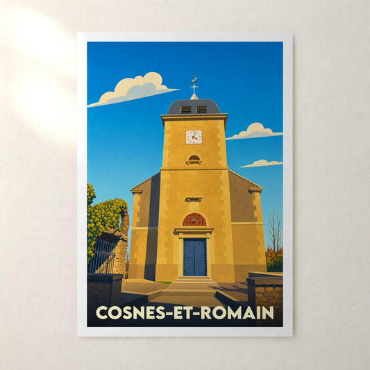 Affiche Cosnes-et-Romain – sans cadre, accrochée au mur