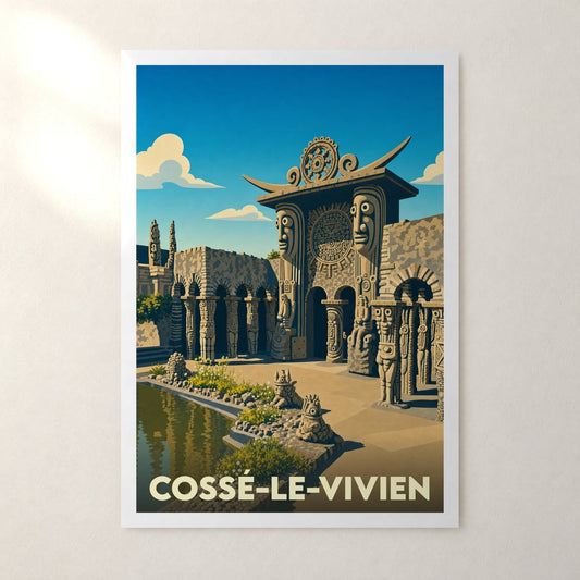Affiche Cossé-le-Vivien – sans cadre, accrochée au mur