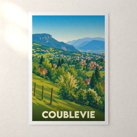Affiche Coublevie – sans cadre, accrochée au mur