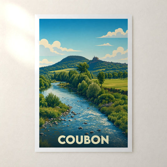 Affiche Coubon – sans cadre, accrochée au mur