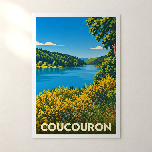 Affiche Coucouron – sans cadre, accrochée au mur